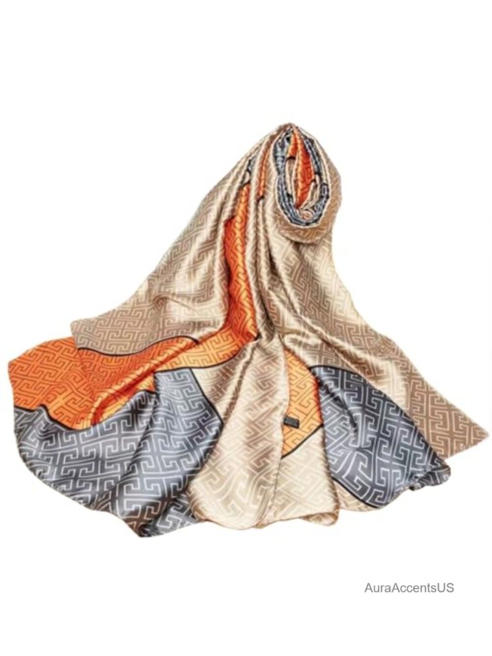 Oversized Silk Scarf Lightweight Satin Shawl Wrap
